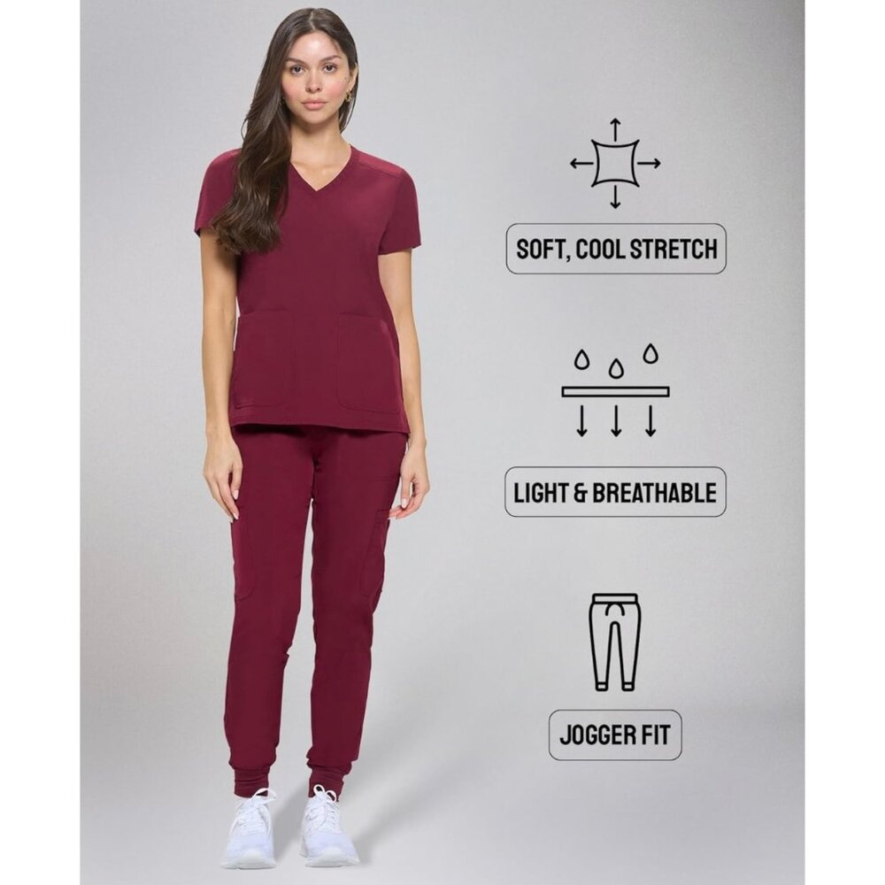 Natural Uniforms Women's XS Petite Jogger Scrub Set - Picture 3 of 13